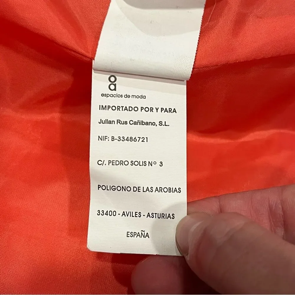 New Saks Coral Pink Anorak Water Resistant Windbreaker Jacket Size Small